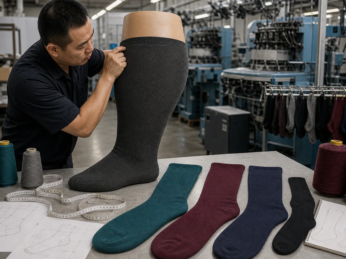 Custom plus size socks OEM manufacturing process