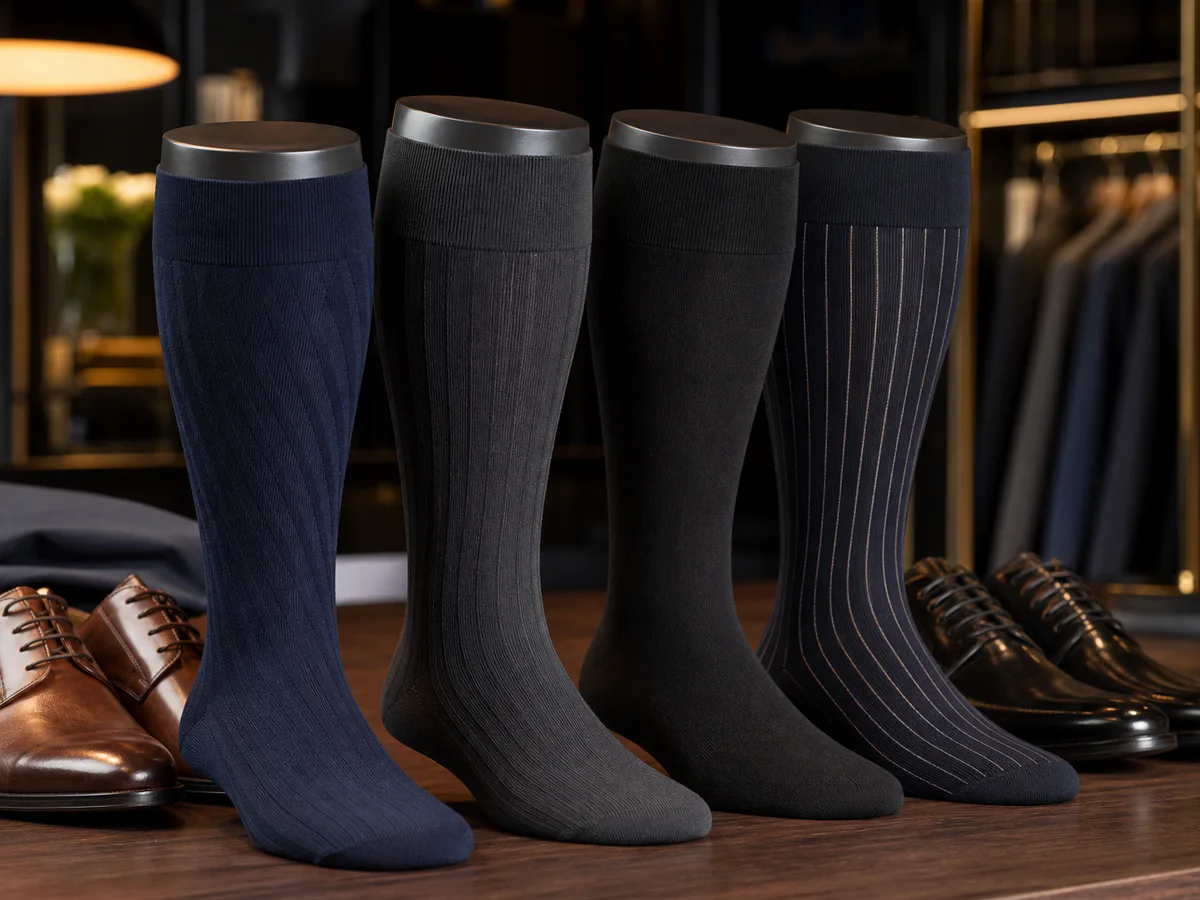 Extra wide dress socks in wholesale colors